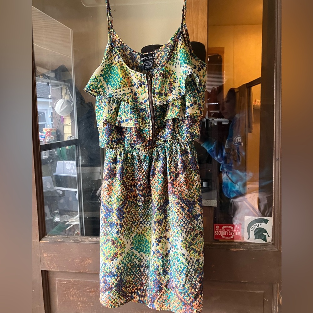 Colorful Wet Seal snakeskin print dress